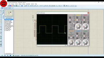 Square wave in Proteus Oscilloscope &  MPLAB Logic Analyzer for PIC18F Microcontroller