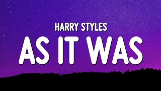 Harry Styles - As It Was (Lyrics) chords