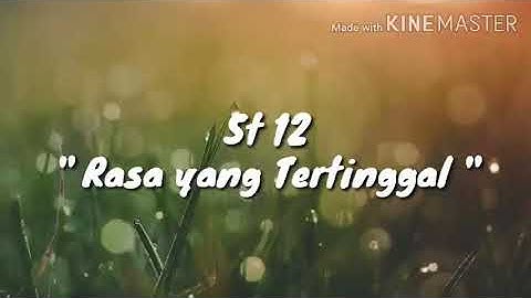 ST12-Rasa Yang Tertinggal (lyric video)