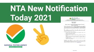 NTA New Notification /New Notice by NTA/New Notification From NTA/#NTA /NTA New Important Update2021