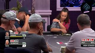 High Stakes Poker: Ema Zajmovic's Epic Pocket Aces Play | Season 10