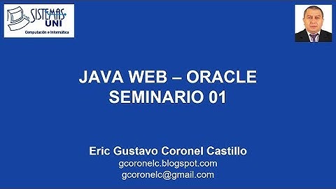 JAVA WEB - ORACLE - SEMINARIO 01: APP. JAVA WEB