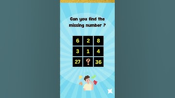 Missing number challenge #shorts #ytshorts #puzzle