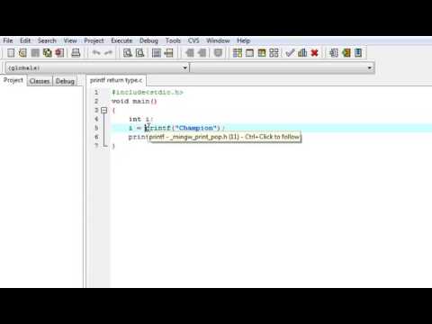C Language Interview and Tricky Question 1 What is Return Type of printf function   YouTube 360p