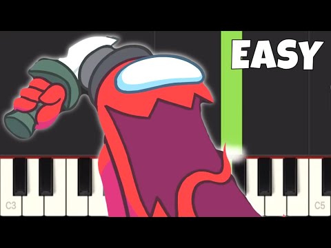 Among Us Hide Seek Theme EASY Piano Tutorial 
