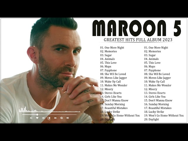 The Best Of Maroon 5- Maroon 5 Greatest Hits Full Album 2023 class=
