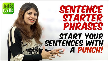 Learn English Sentence Starter Phrases - Learn English with Niharika | English Conversation Lesson