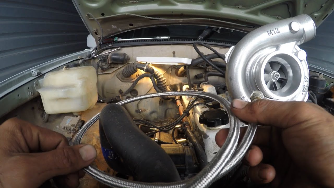 Ebay turbo kit on a 2rz Toyota Tacoma (Pt.1) - YouTube