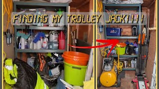 Finding my trolley jack, every workshop needs a big clean up from time to time