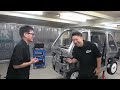衝突試験に向けて衝突車を組み立て中…現場からお届けします。