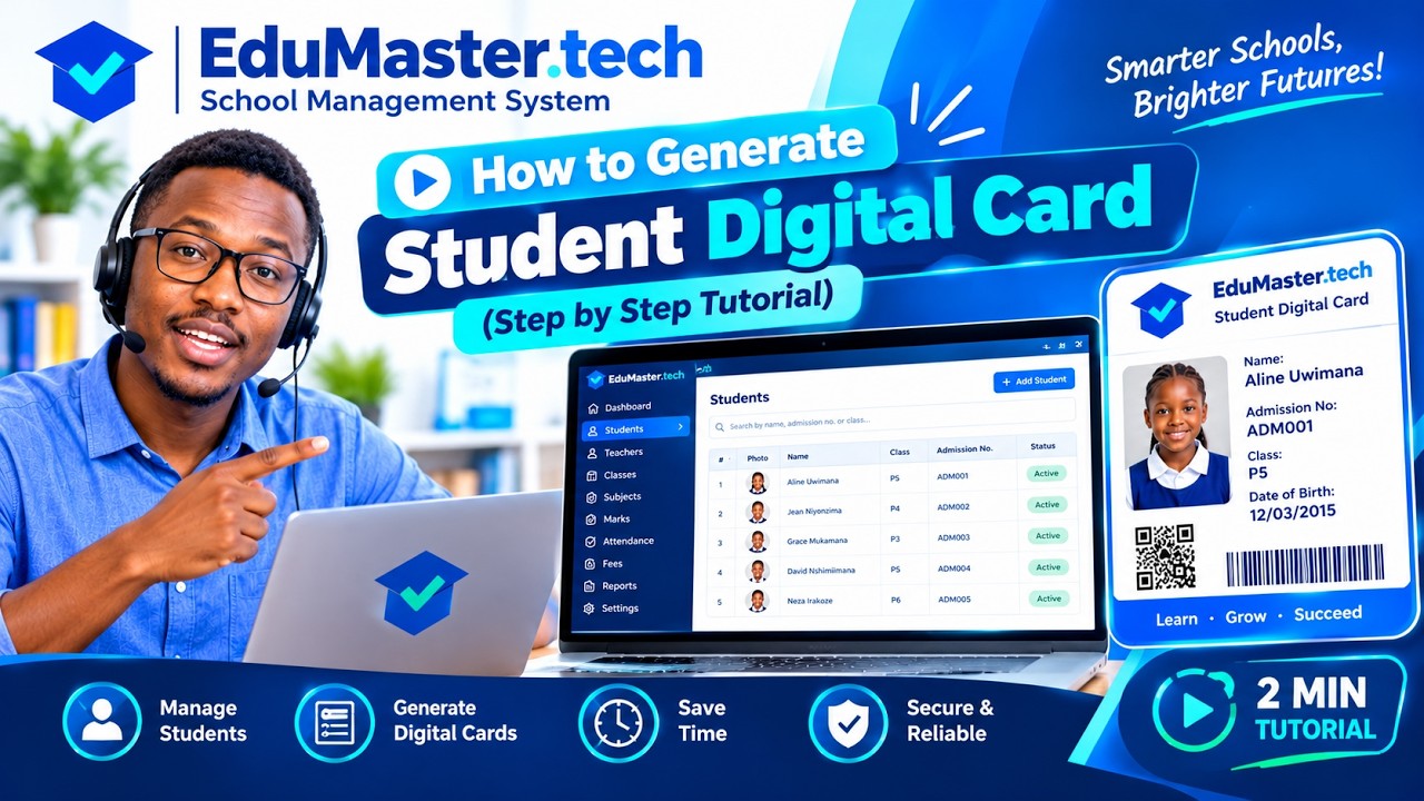 How to Generate Student Digital Cards | EduMaster.tech Tutorial - YouTube