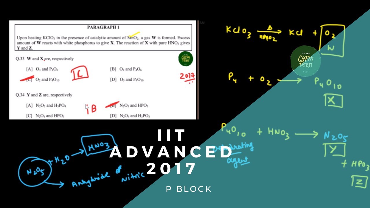 JEE ADVANCED 2017 SOLUTION - Upon heating KClO3 in the presence of ...