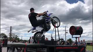 WR450 Wheelie demo at motorcycle meet | WHEELIE MACHINES AUSTRALIA