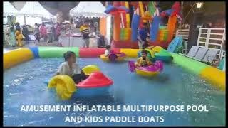 INFLATABLE MULTIPURPOSE POOL AND PADDLE BOATS