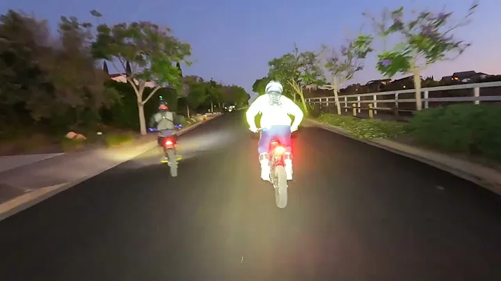 Surron Night Ride on Trails. 7/20/23 POV Mark