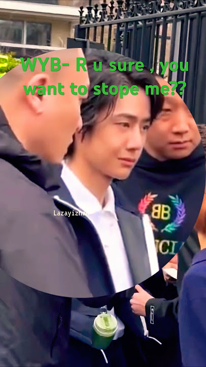lil 🦁 super shocked by security staff as he stop him..😅 #wangyibo #yizhan #parisfashionweek 💚♥️