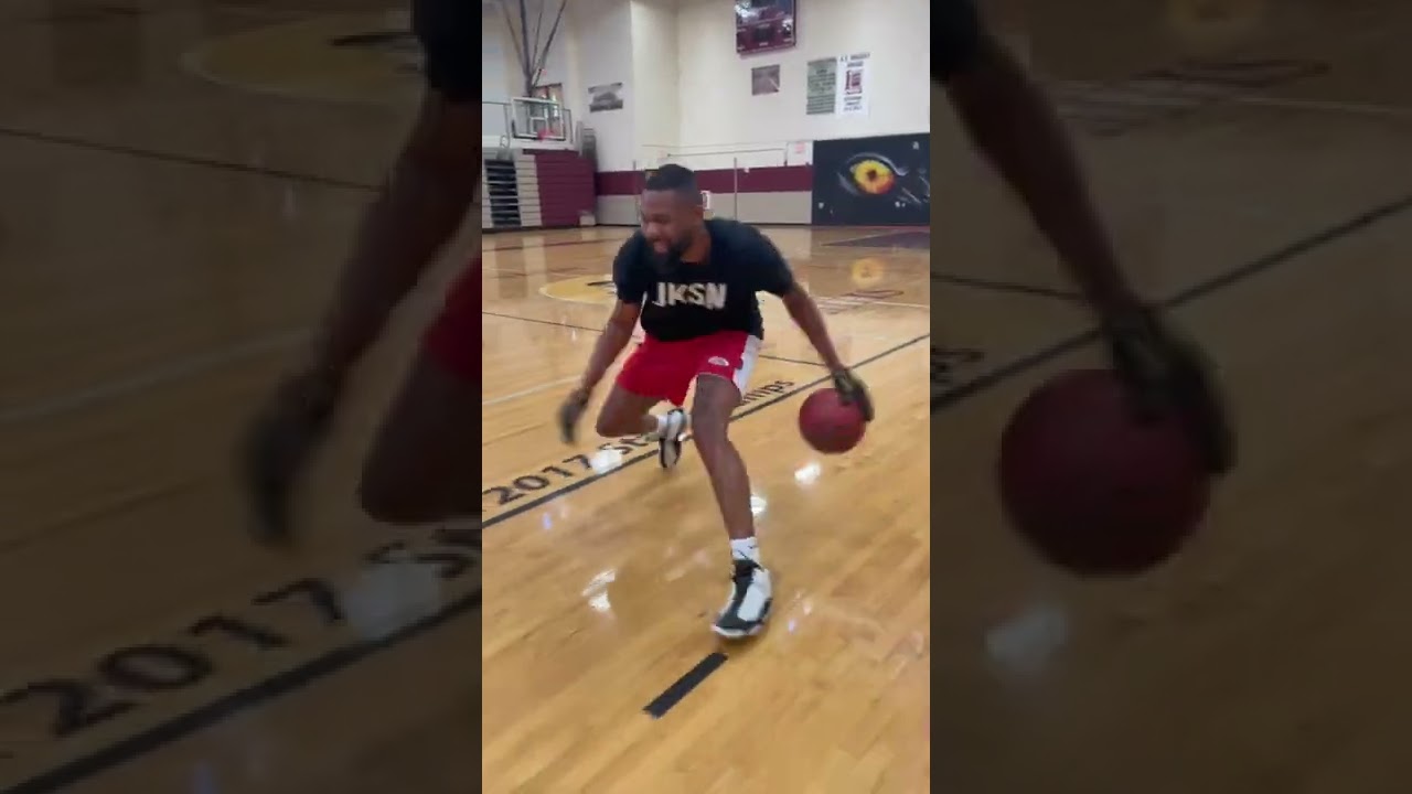 6’7 pro basketball player Leland Robinson training for the money tournament