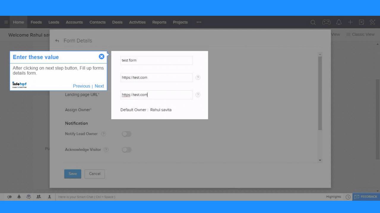 How to create web form in zoho - YouTube