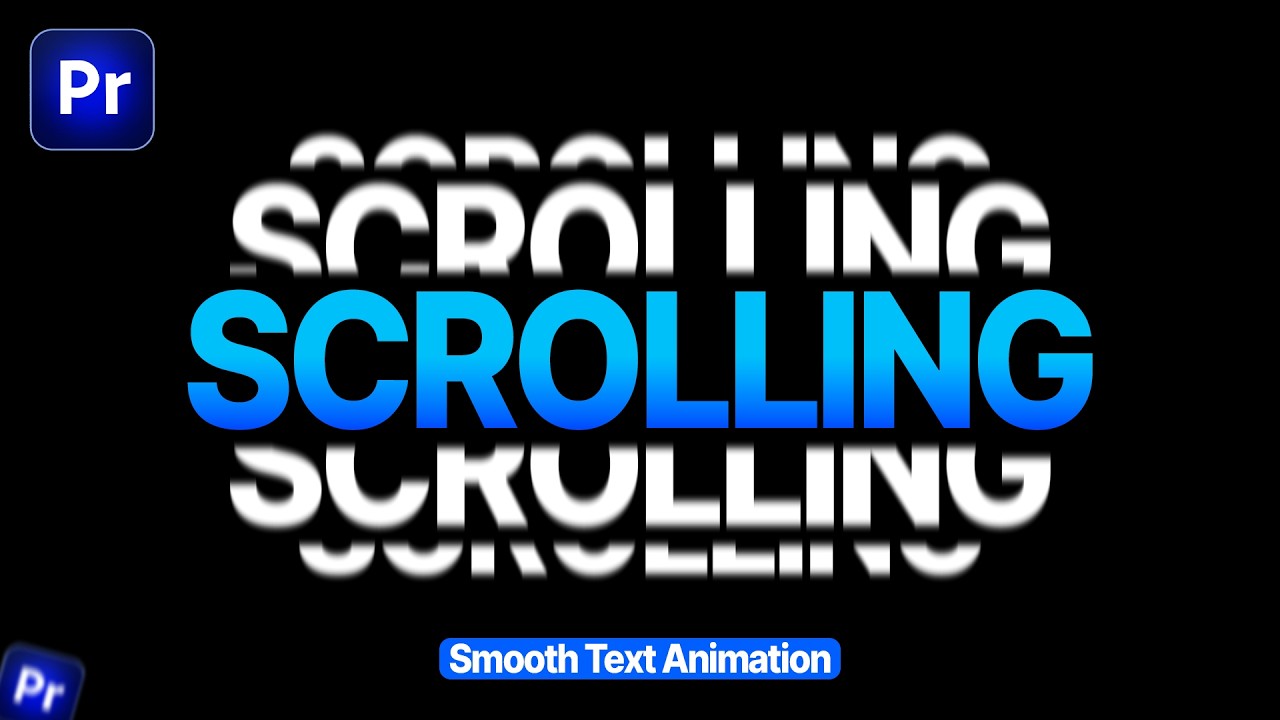 Rolling Text Animation in Adobe Premiere Pro | Scrolling text Effect ...