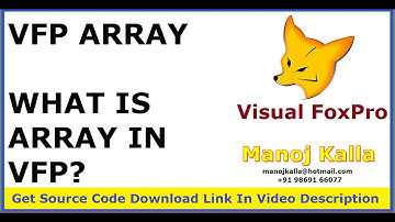 01.vfp array | Visual Foxpro Array | Array use in vfp| What is array in visual foxpro