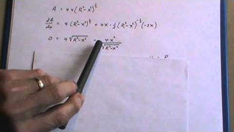 Maximum / Minimum Problem (Using Calculus - Rectangle in a Circle)