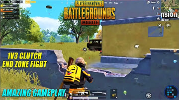 PUBG MOBILE | Amazing Chicken Dinner With 1v3 Clutch In End Zone