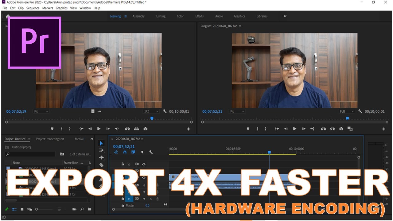 Export /rendering test premiere pro 2020 14.0|| hardware encoding ...