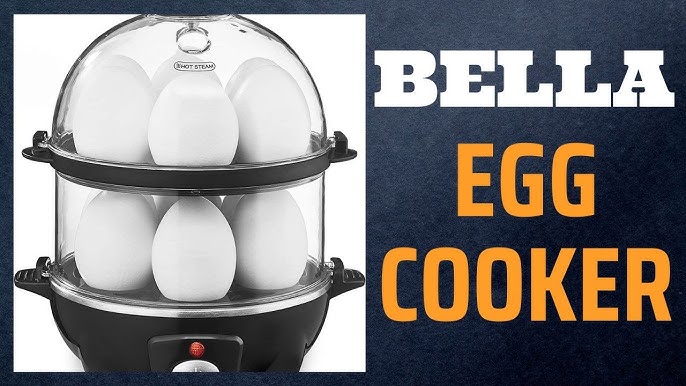 BELLA 12 egg Double Tier Cooker, Black 