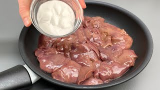 Нежнейшая куриная печень!  Мало кто знает этот секрет! Простой рецепт!