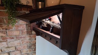 Hidden compartment in this homemade coat rack