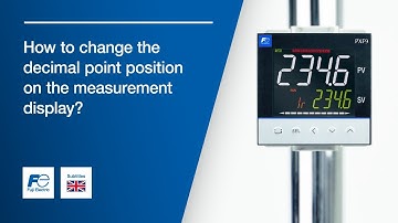 Tutorial controller PXF: How to change the decimal point position on the measurement display