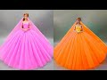 Disney Princess Doll Makeover ~ DIY Miniature Ideas for Barbie - Wig, Dress, Faceup, andMore! DIY