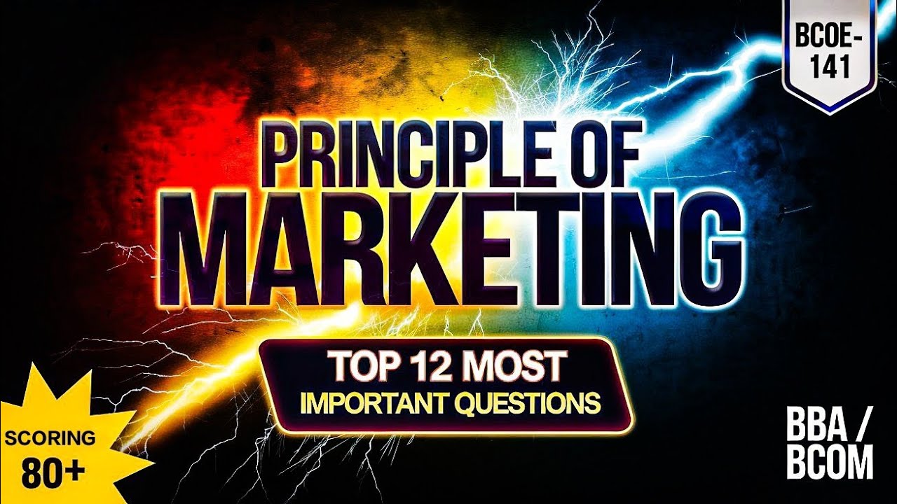 BCOE -141 Principle of marketing , most important question IGNOU 