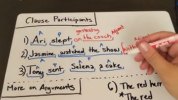 Arguments and Adjuncts Mini-Lesson