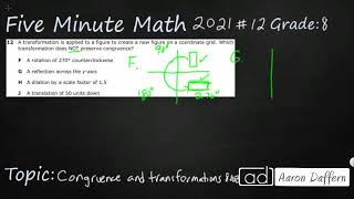 8th Grade STAAR Practice Congruence and Transformations (8.10B - #2)