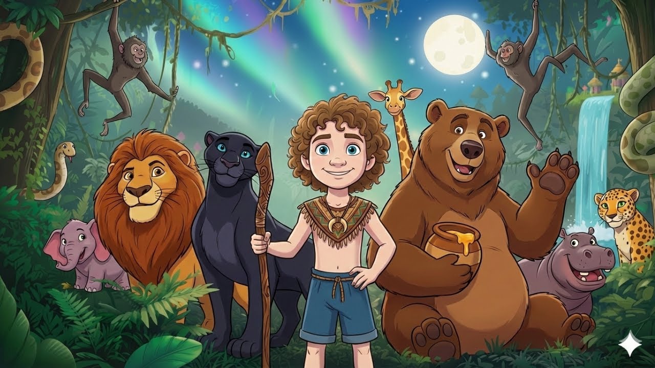 The Jungle Book Mowgli and The Tiger 🌴3D 4K Bedtime Stories for Kids in ...