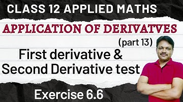 Application of Derivative Part 13 | Exercise 6.6 | class 12 Applied mathematics | Gaur Classes