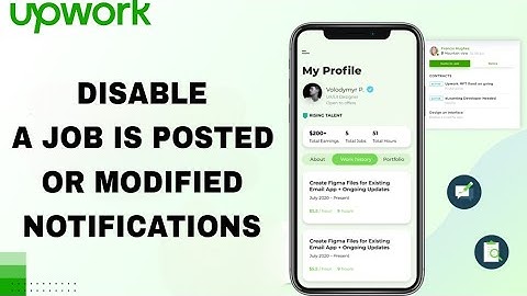 How To Disable And Turn Off A Job Is Posted Or Modified Notifications On Upwork Talent App