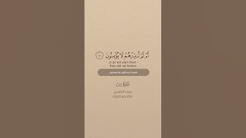 QURAN TRANSLATION - SURAH YASIN (9-12) تلاوة وترجمة القرآن - سورة يس - سعد الغامدي -