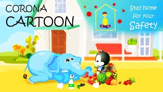 Corona Cartoon | Corona Virus Precautions | COVID 19 Small animation video | ZooZoo TV