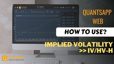 Implied Volatility: IV/HV-H || How to use Quantsapp? || #Options Analytics Tool