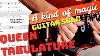 A kind of magic guitar solo one take tutorial lesson Queen tab Resimi