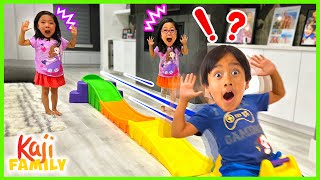 spring break fun with giant indoor slide and birthday party