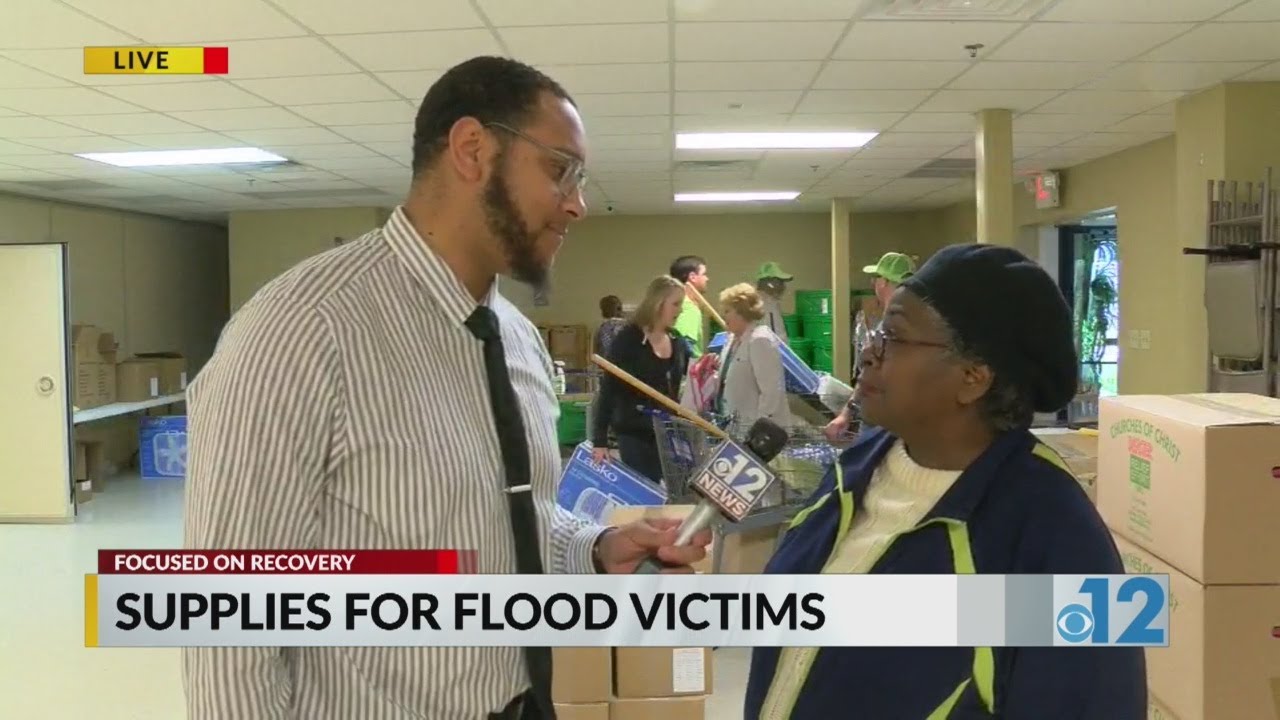 Supplies for flood victims YouTube