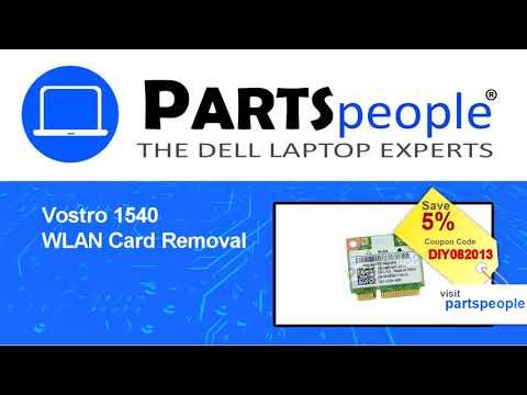 Dell Vostro 1540 P18F001 WLAN Card How-To Video Tutorial by Parts-People Dell Laptop Experts