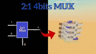 How to Make a 4-Bit Multiplexer (MUX) in Minecraft – Redstone Tutorial  #howtomake #redstone #4bit