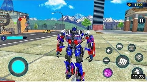 shark Robot Car Game . Transformers car. optimus prime multiple transformation jet robot car game.