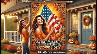 🎃 Jauageon Fall Pumpkins Garden Flag Autumn Garden | Best Fall Outdoor Flags 28x40 Double Sided 🌻