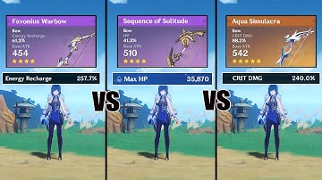 Yelan BEST Weapons - ER vs HP vs CRIT DMG Weapons // Genshin impact