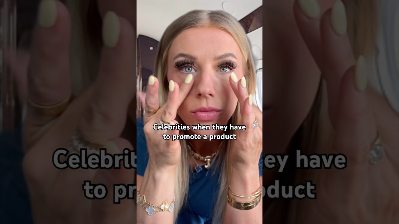 Celebrities when they have to promote a product